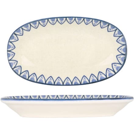 Bonna Serveerschaal - Esnaf - Porselein - 19x11 cm - set van 4