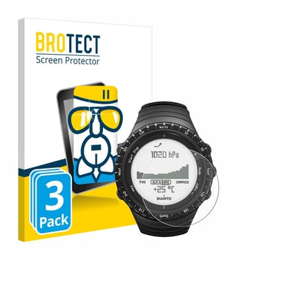 Screenprotector 3 Stuks voor Suunto Core Regular Black Beschermglas transparant