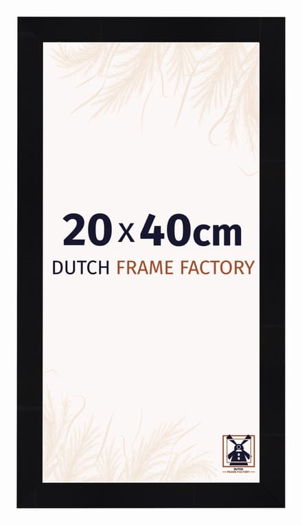 Fotolijst 20x40 cm - MDF - Zwart Hoogglans - Praag