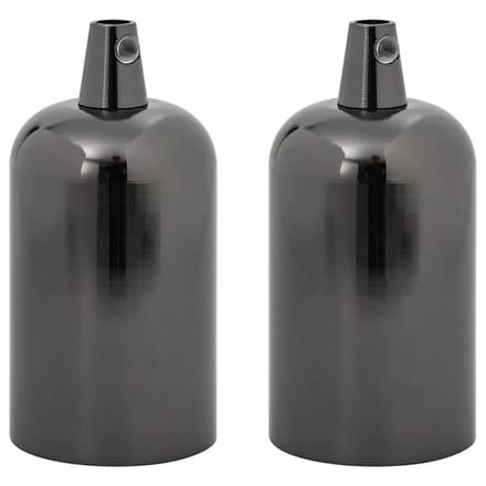 vidaXL Lamphouders 2 st glanzend zwart E27