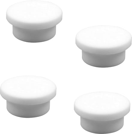 Set van 4 stuks – Overloopafdekking voor wastafel – Rubberen overloopafdekking – Geschikt voor wastafels en spoelbakken – Ronde overloopafdekking