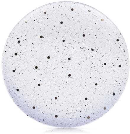 Siaki Collection - Platte Keramische Dinerbord - 26,5 cm - Mat Wit - Gouden Accenten