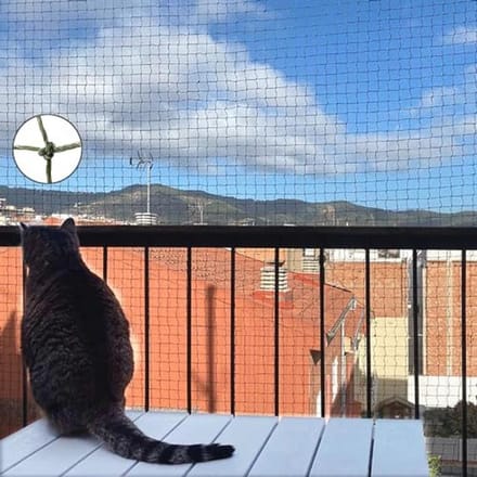 Kattenbalkon Veiligheidsnet 6x3m - Bijtbestendig en UV-bestendig
