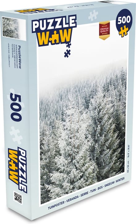 Puzzel Bos - Sneeuw - Winter - Seizoenen - Dennenboom - Legpuzzel - Puzzel 500 stukjes