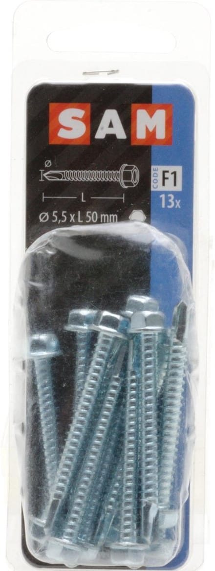 13x SAM Zelfborende schroef met zeskantkop F1 816100