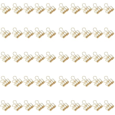50 Stuks Binderclips 32mm Metaal Sterke Klemkracht Holle Papierklemmen voor Kantoor School beige