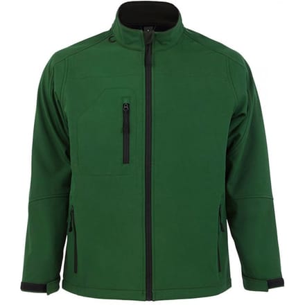 SOLS Heren Relax Soft Shell Jacket (ademend, winddicht en waterbestendig) (Fles groen)