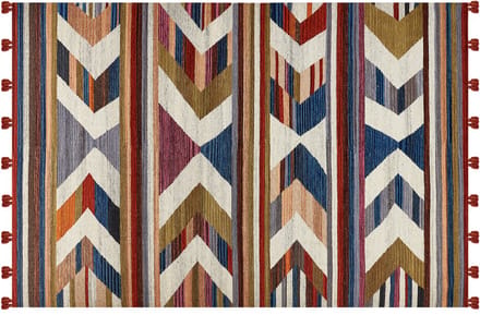MRGASHAT - Kelim vloerkleed - Multicolor/Rood - 200 x 300 cm - Wol