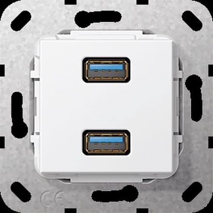 Gira 568403  - Basiselement - 2x USB 3.0