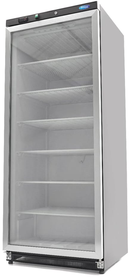 Vrieskast - 600 L - Zwart - met Glazen Deur