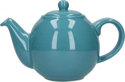 Kleine Keramische Theepot met Zeef - 2 Kopjes Capaciteit - Aqua