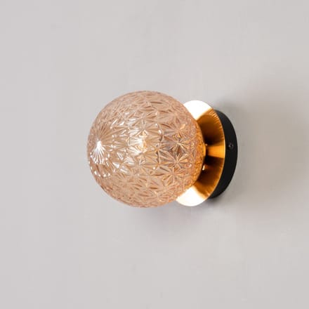 Kosilum - Orian - Wandlamp - Goud/Messing - Metaal en glas