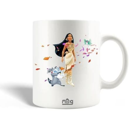 Mug - Pocahontas - Céramique - 30cl - Compatible lave-vaisselle - Blanc