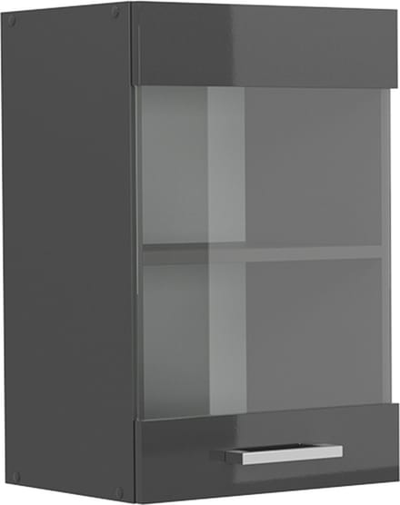 Vicco R-Line Glazen keukenkast – 40 cm Antraciet Hoogglans