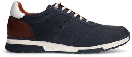 Van Lier - Heren - Blauwe Positano nubuck sneakers - Maat 44