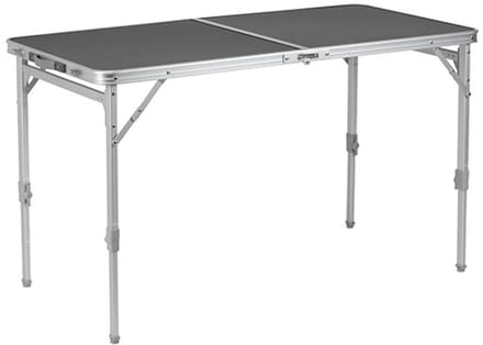 Brunner Flatpack 4 - Campingtafel 120 x 60 x 43/70 cm - Aluminium frame - Verstelbare hoogte - Compact inklapbaar ontwerp