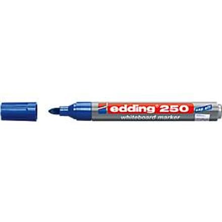 Whiteboardmarker Edding 250 1,5-3mm Rond Blauw Doos � 10 Stuks