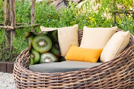 Tuinkussen - Kiwi - Fruit - Groen - 40x40 cm - Weerbestendig