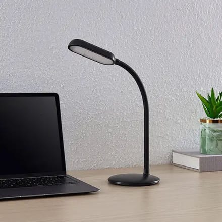 LED Bureaulamp Zwart - Dimbaar - Snoerloos - Kantelbaar - Verstelbaar - Oplaadbaar - USB-C - - Tafellamp - Warmwit