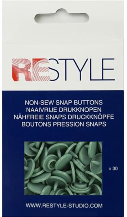 Naaivrije plastic drukknopen 12,4 mm, 30 stuks