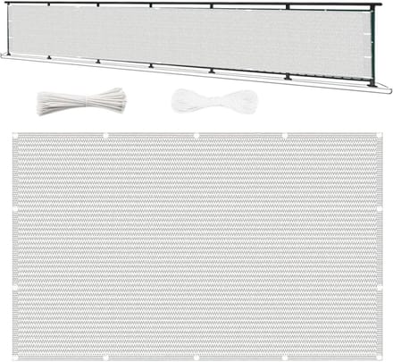 Balkonscherm Inkijkbescherming - Privacy scherm - Privacy creëren - UV- en winddicht - 310x1200 cm - Wit