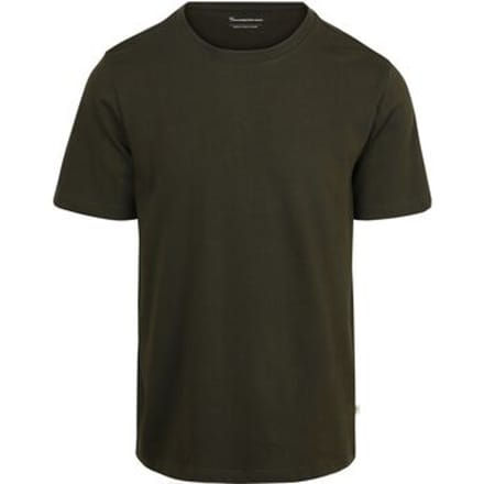 KnowledgeCotton Apparel T-shirt Olive - Maat XL - Heren - Casual T-shirts