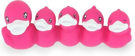 Bduck Eend Tandenborstels Houder voor Gezin met Zuignap - Roze
