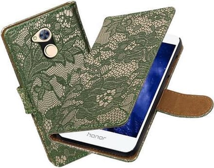 BestCases.nl Huawei Honor 6A Lace booktype hoesje Donker Groen