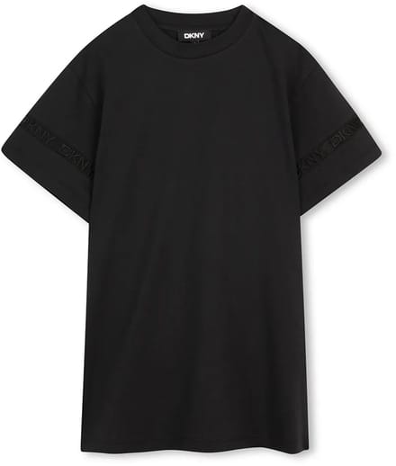 Dkny D62600 Korte Mouw Jurk Zwart 8 Years Meisje