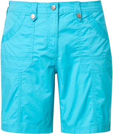 Ulla Popken - Dames - Cargo-bermuda comfortabele tailleband 4-pocket model - Diepaqua - Maat 42