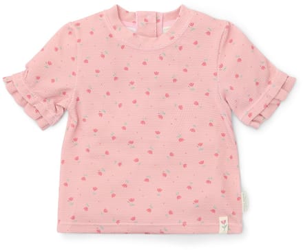 Zwemshirt korte mouw - Lichtroze - Sunny Flowers-62/68