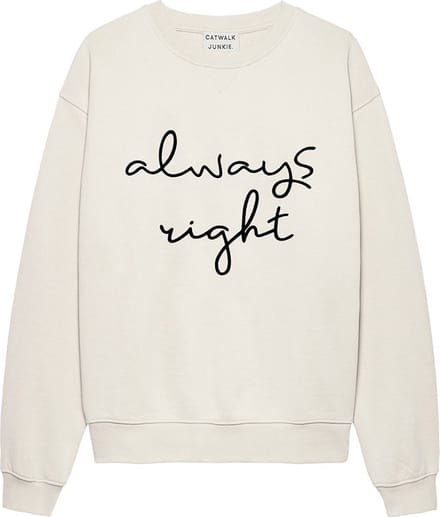Catwalk Junkie dames O-hals sweater graphic always right wit