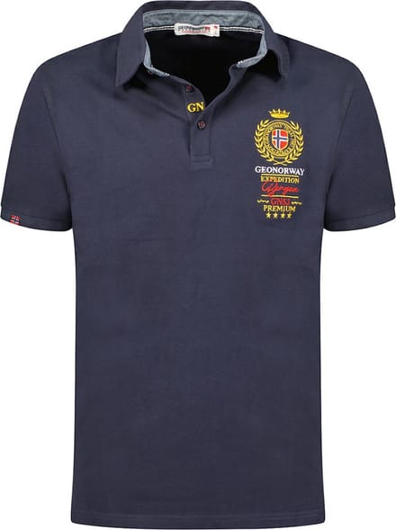 Geographical Norway Heren Expedition Polo Kauri Blauw - M