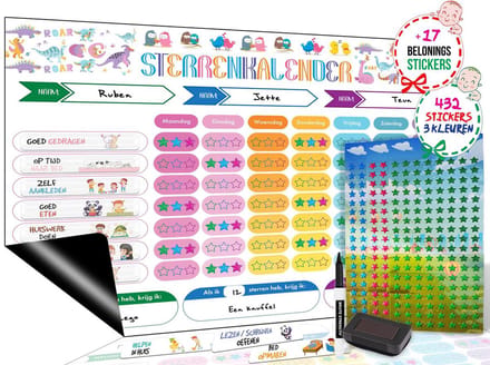 Brute Strength - Magnetisch Beloningssysteem (42) - A3 - Beloningskalender - Planborden - Weekplanner kind - Zindelijkheidstraining - Dagplanner