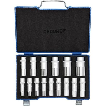 Gedore D 19 L-015 2190214 Dopsleutelset Metrisch 1/2 (12,5 mm) 15-delig