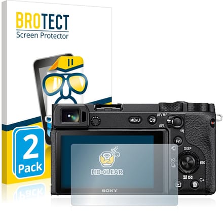 BROTECT - Screenprotector voor Sony Alpha 6600 - Folie Beschermfolie transparant 2 Stuks