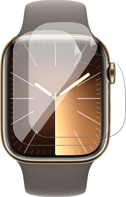 Screenprotector geschikt voor Apple Watch 41 mm Series 7 / 8 / 9 / SE 2023 - 2x FlexGuard Screen Protector