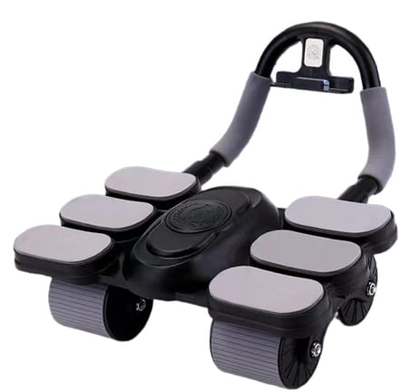 Buikspierroller - Core Trainer - Krachtige Core Training - Ergonomische Handgrepen - 37 x 26.5 cm - Zwart