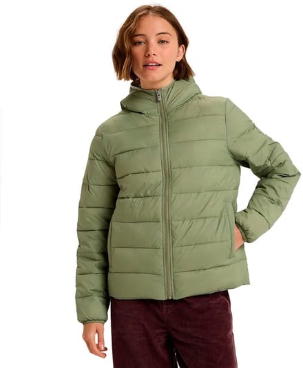 2025 Roxy Dames Wind Bliss Hooded Lichtgewicht Packable Gewatteerd Jas