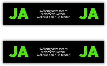 Ja Ja Brievenbus stickers - 14x3cm - set van 2 - Ja ja stickers - UV en waterproof