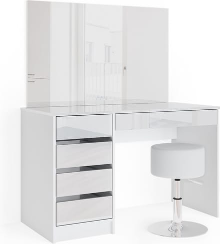 Vicco Sherry Kaptafel – 120 cm met kruk Wit