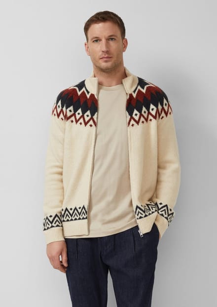 s.Oliver  Cardigan Beige Maat: M | Cardigans Outlet | Heren | Beige