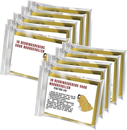 DYNA® Nooddeken - Isolatiedeken - Reddingsdeken - Zilver -210cm x 160cm x 1cm