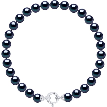 Armband Gekweekte Parels Zoetwater 6-7mm Sluiting Black Luxury White Gold