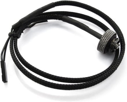 Temperatuursensor - Koelsysteem Meter - Waterkoeling Monitoren - 1/4 Inch Schroefdraad - 10k Ohm - Zwart Chroom