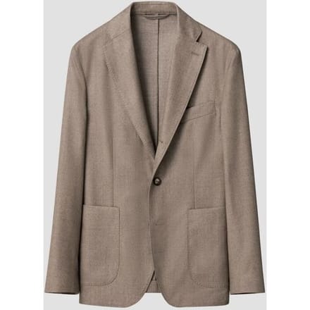 Eton Colbert Soft Vitale Barberis Canonico Wool Flanel Faux-Uni Beige / male