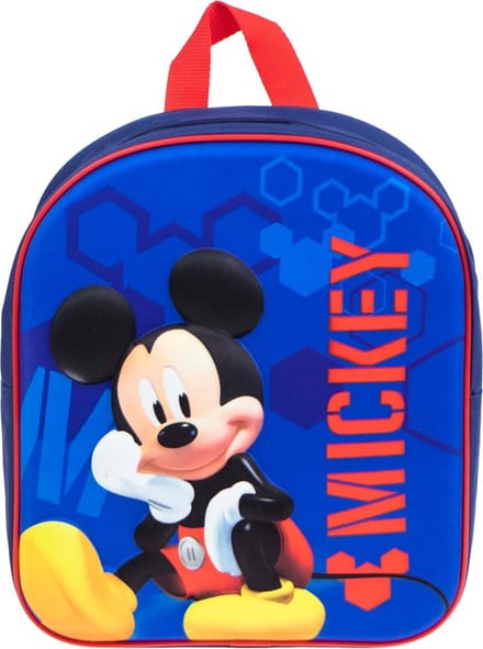 Mickey Rugzak 3D 30 cm Schooltas 30 x 25 x 10cm Blauw/Rood