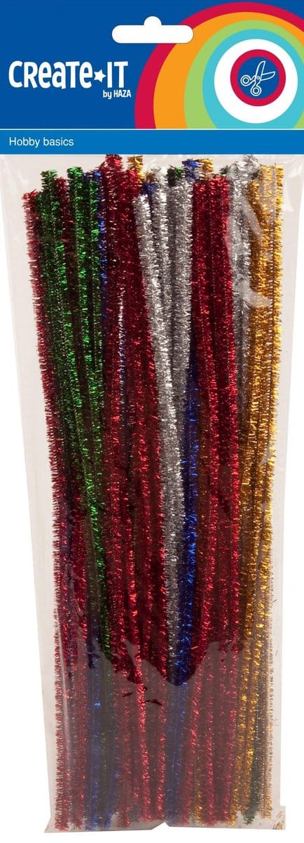 Create-it chenille glitter 50st Knutselen