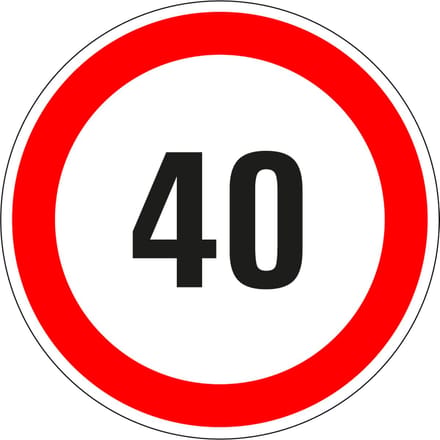 40 sticker - zelfklevende folie 150 mm
