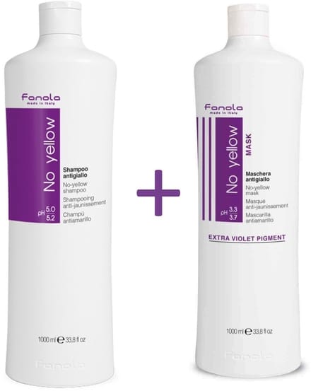 Fanola - No Yellow Shampoo & Mask Set - 2x1000ml